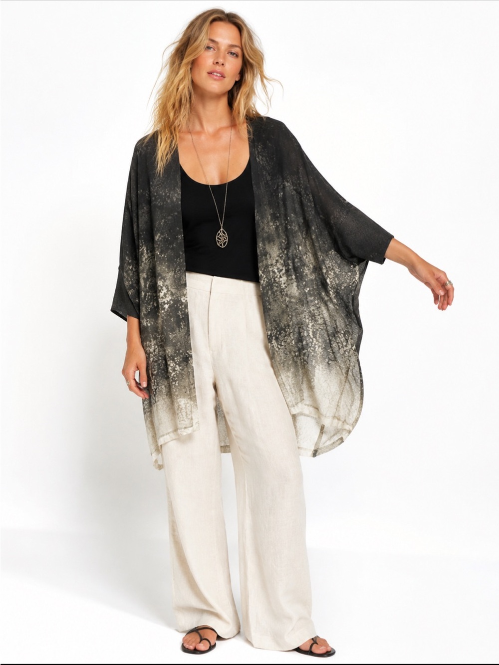 Persona by Marina Rinaldi Lightweight Cardigan​​​  
Lagenlook Size medium